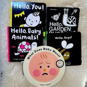 High Contrast Newborn Baby Board Book Collection Used